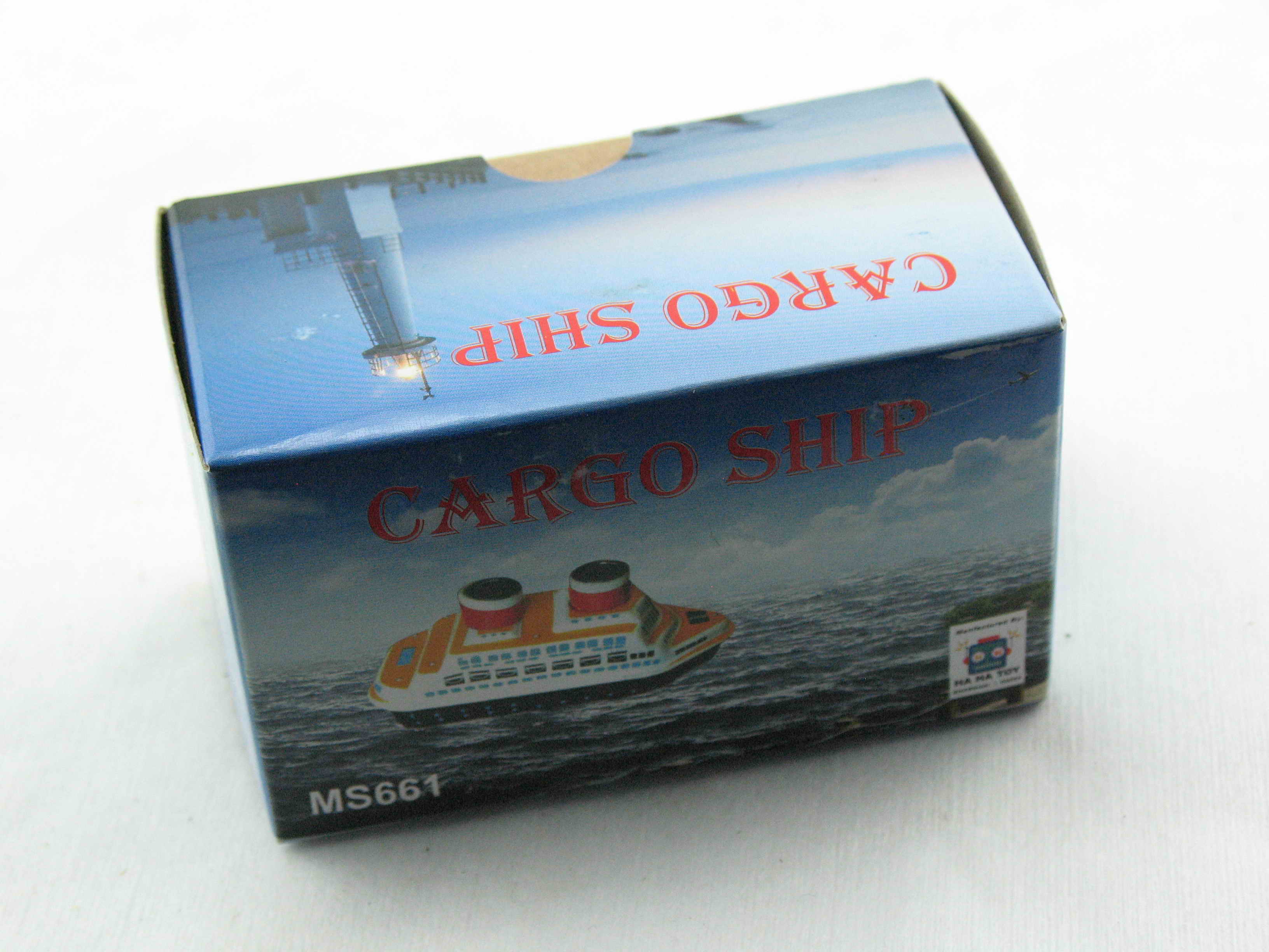 Blechspielzeug - Frachtschiff, Cargo Ship mini