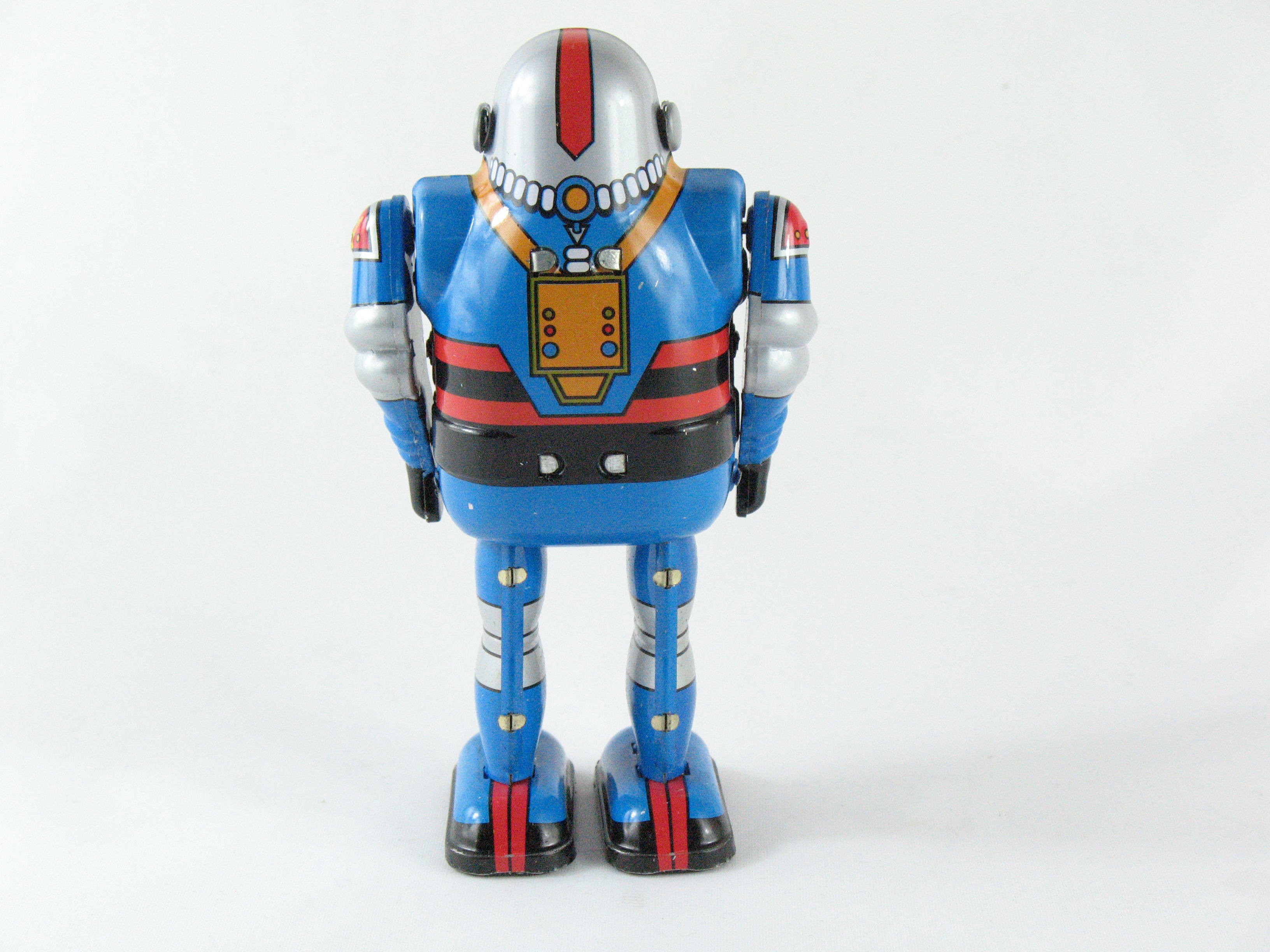 Blechspielzeug - Roboter Astronaut mit beweglichen Armen, blau, ca. 13 cm