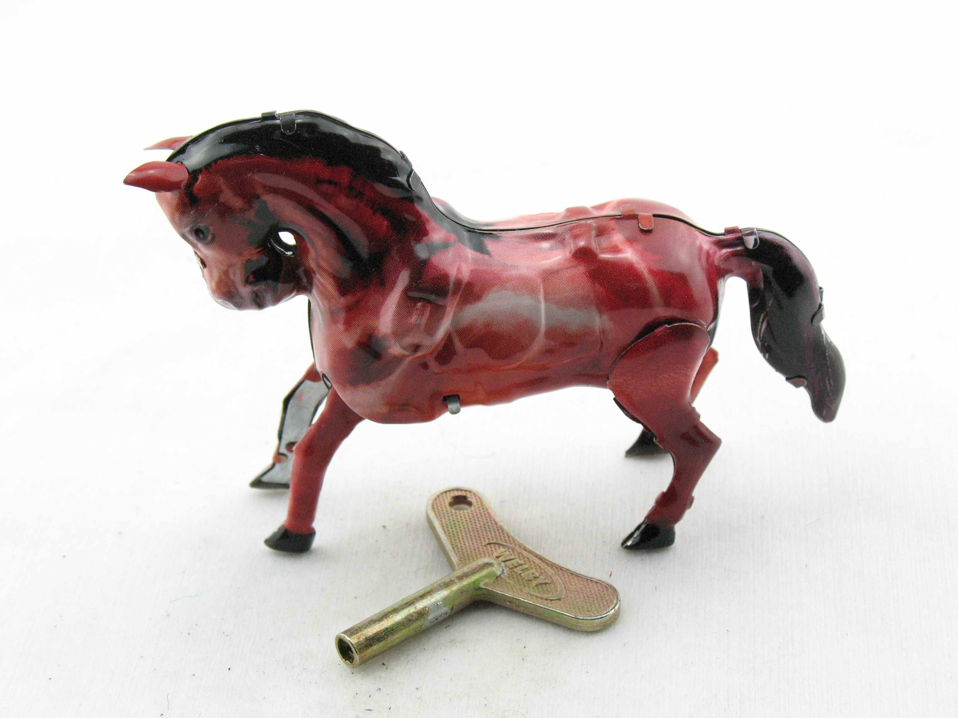 Blechspielzeug - Pferd aus Blech Red Devil