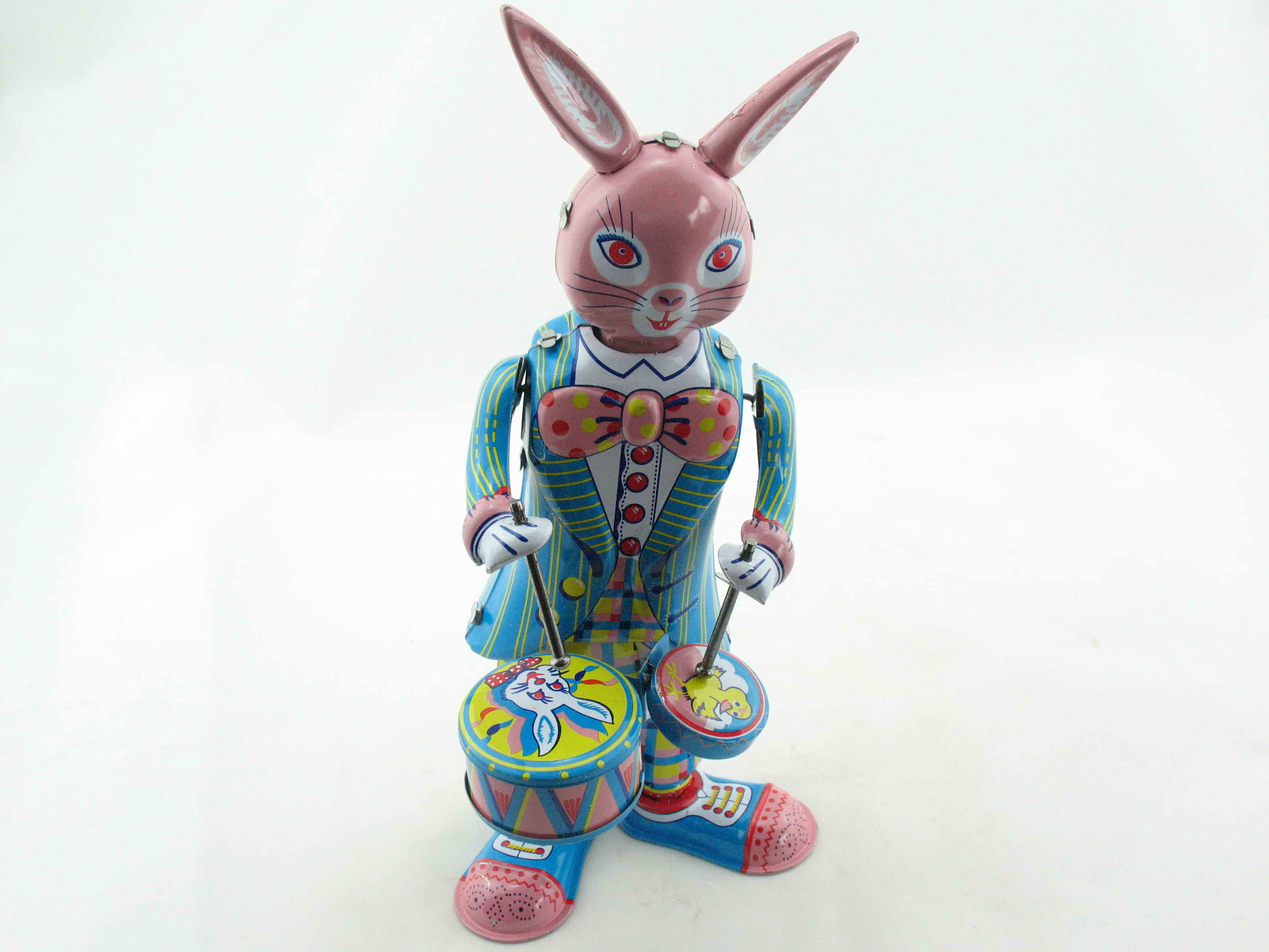 Blechspielzeug - Großer Hase mit Trommel
