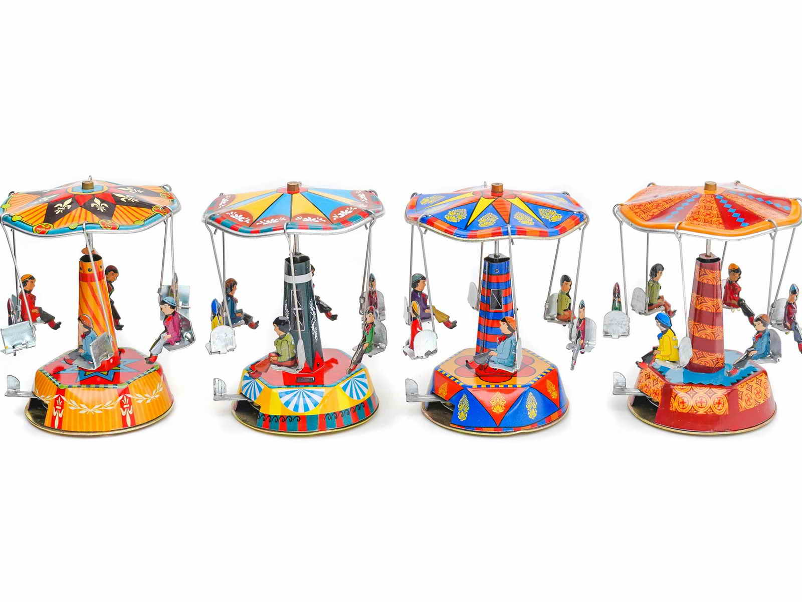 Blechspielzeug - Kleines Dachkarussell, Jahrmarkt, Design A