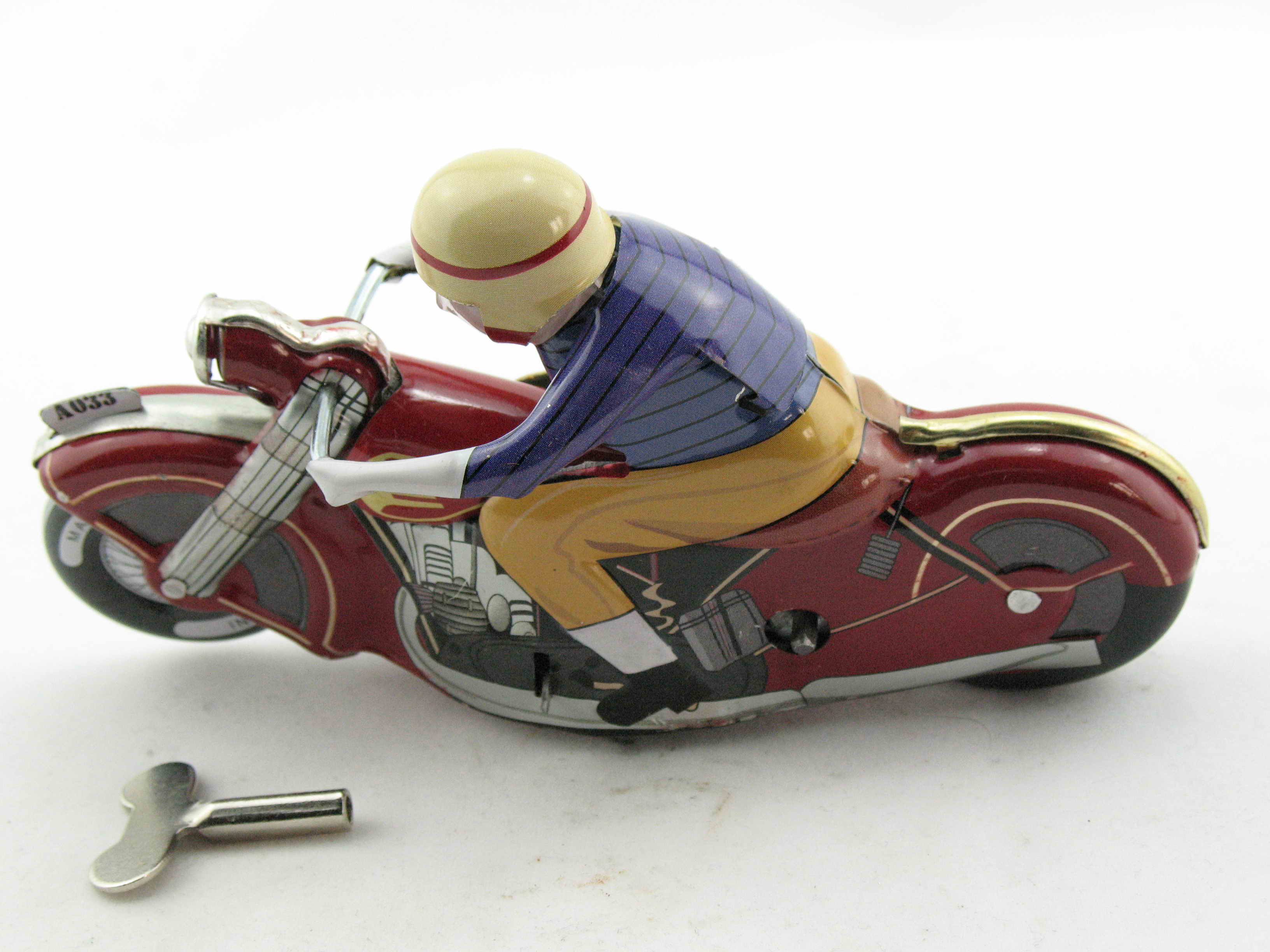 Blechspielzeug - Motorrad Motoracer Classic rot