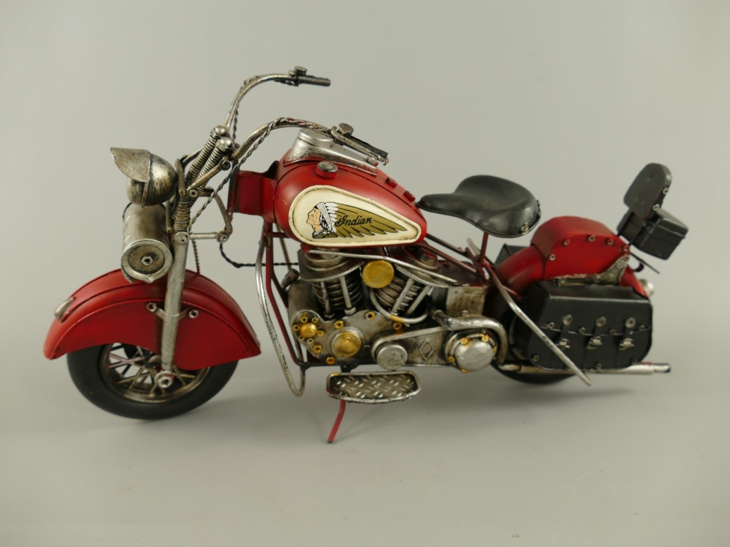 Blechmodell - Motorrad USA Indian Motorcycle, rot, 42 cm