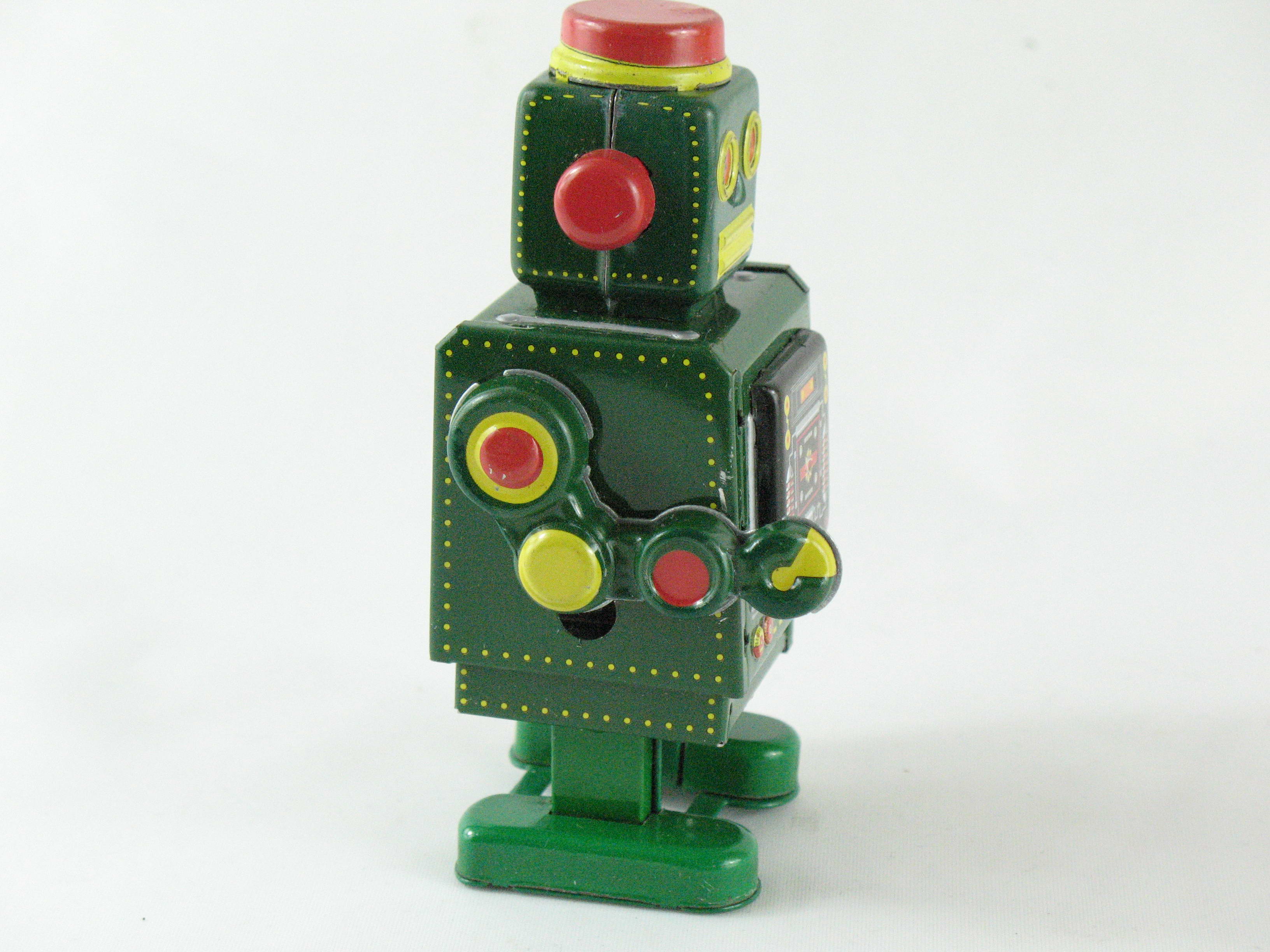 Blechspielzeug - Roboter grün