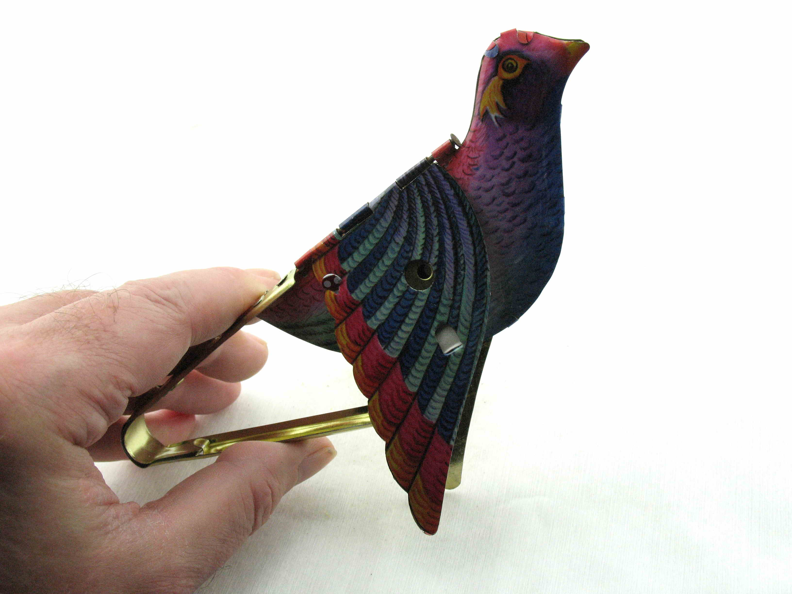 Blechspielzeug - Vogel Quietsch, Handspiel Zwitschervogel