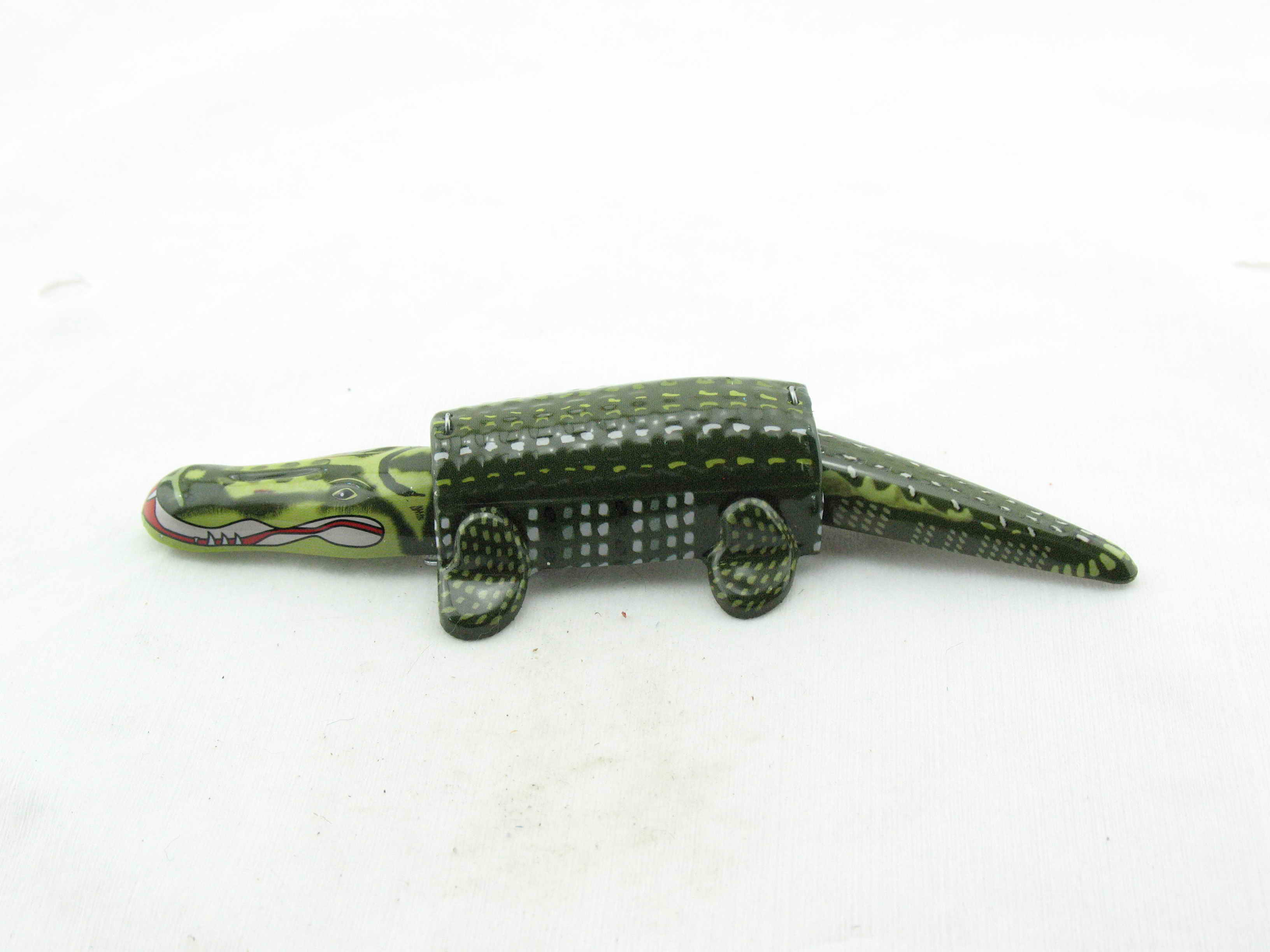 Blechspielzeug - Wackelkrokodil, Alligator als 'Wackeldackel'