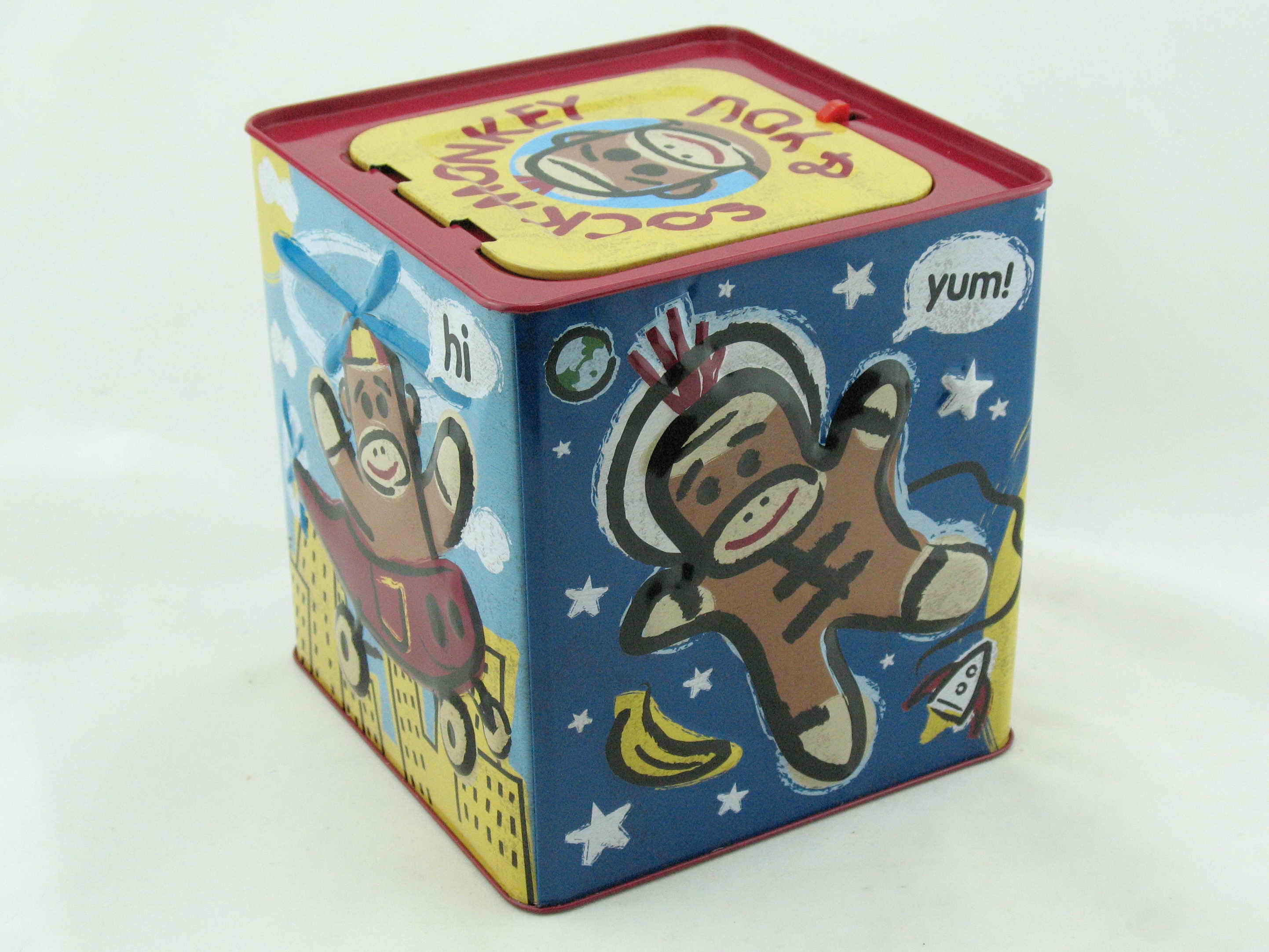 Blechspielzeug - Jack in the Box Socken Affe SMJB