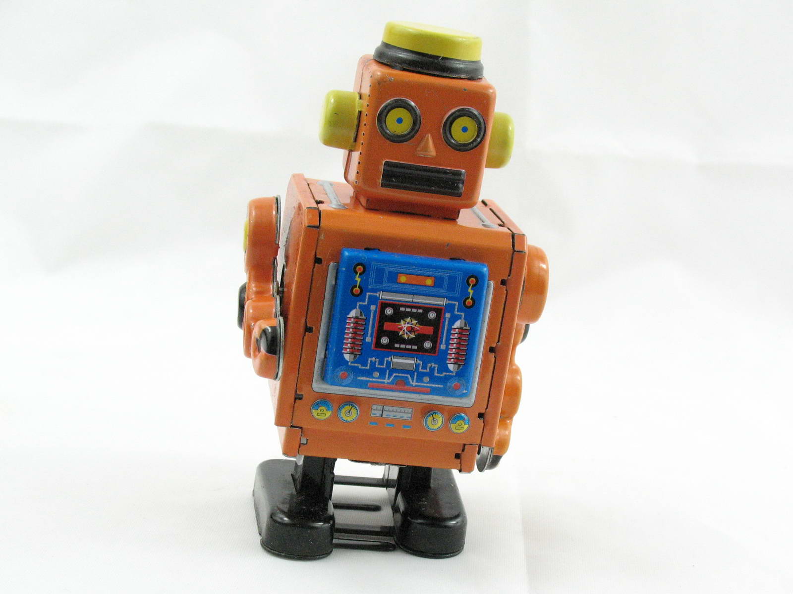 Blechspielzeug - Roboter orange