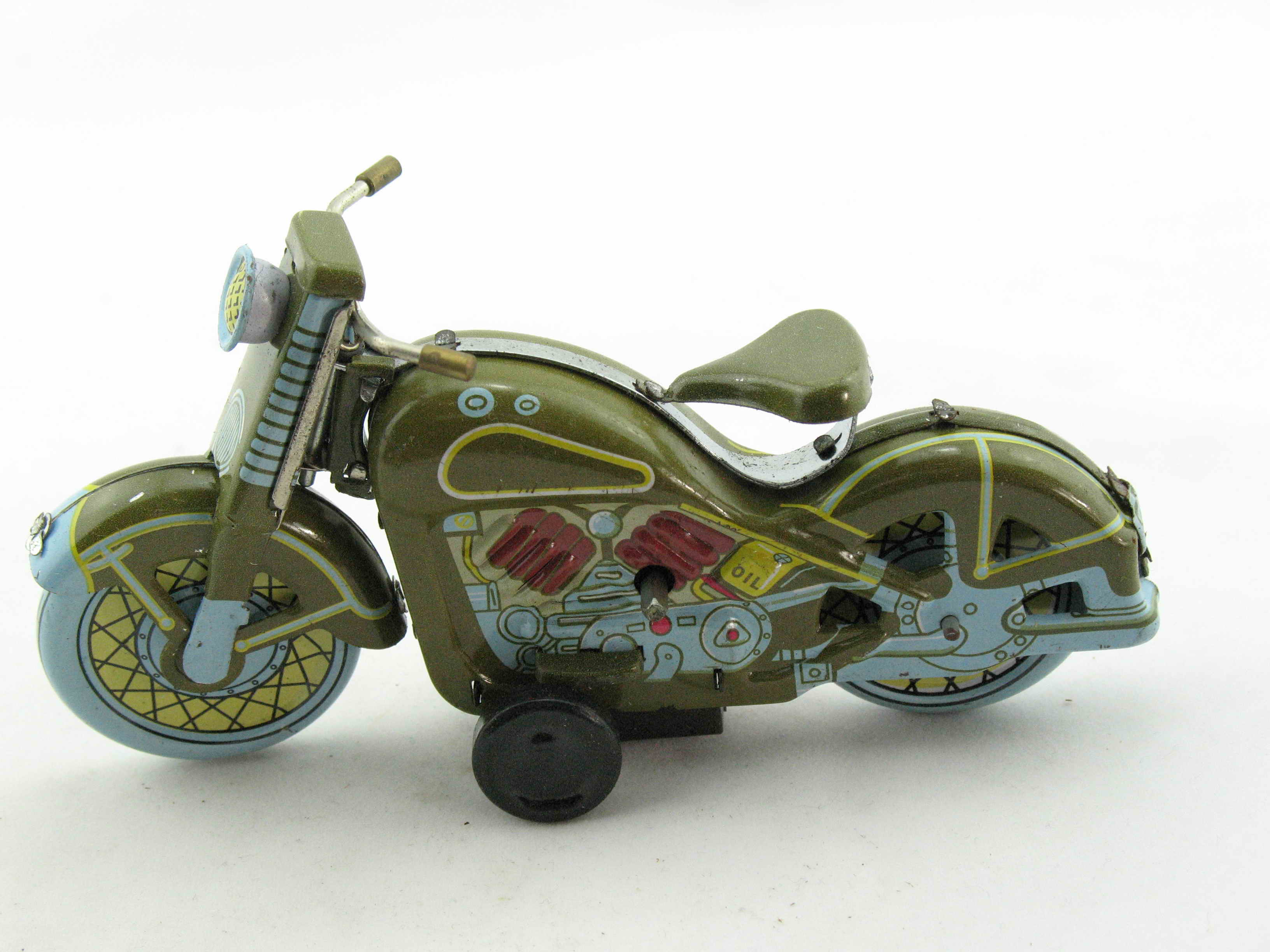 Blechspielzeug - Motorrad Harley klein, grün