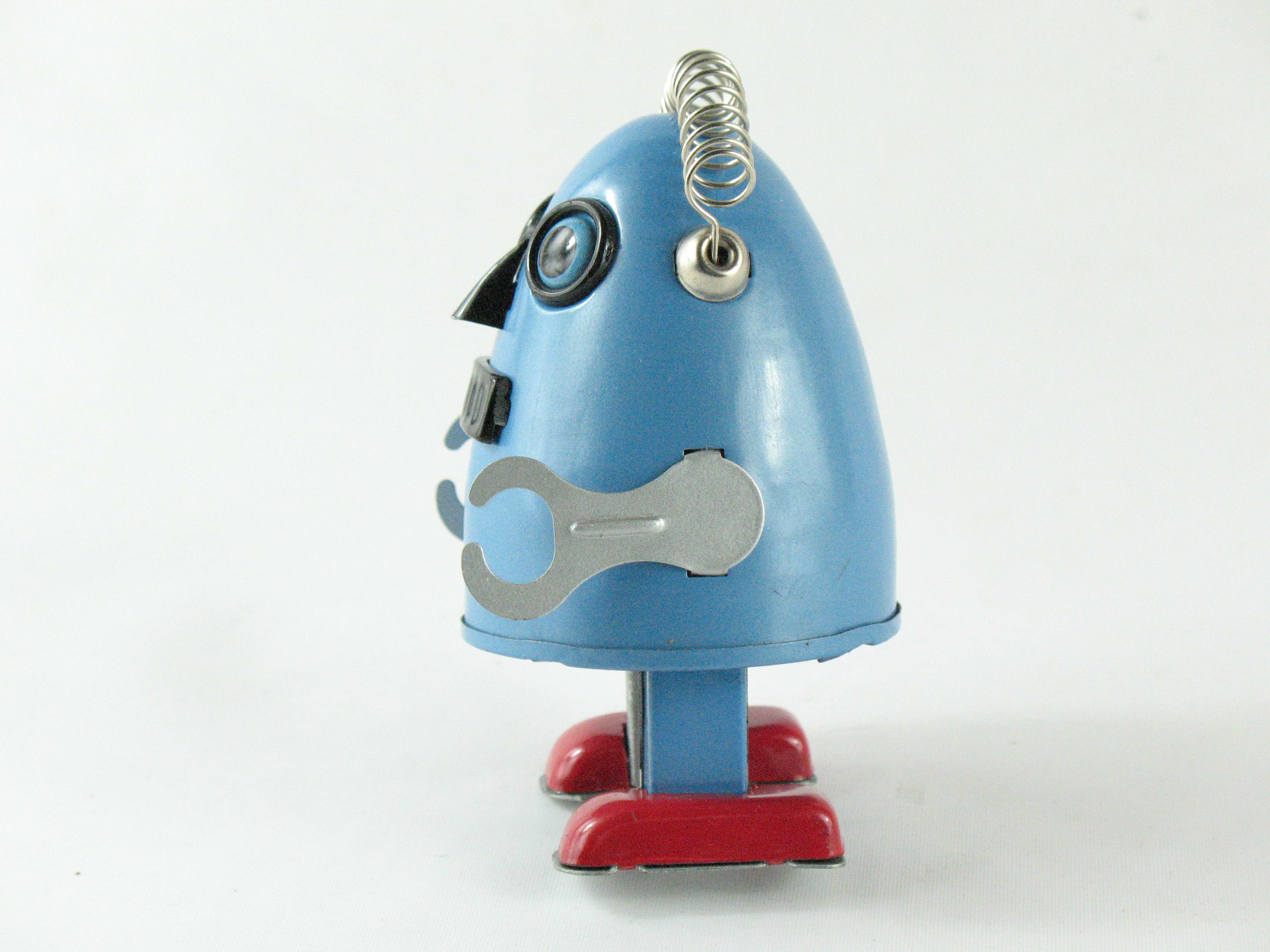 Blechspielzeug - Roboter EGG ROBOT, hellblau