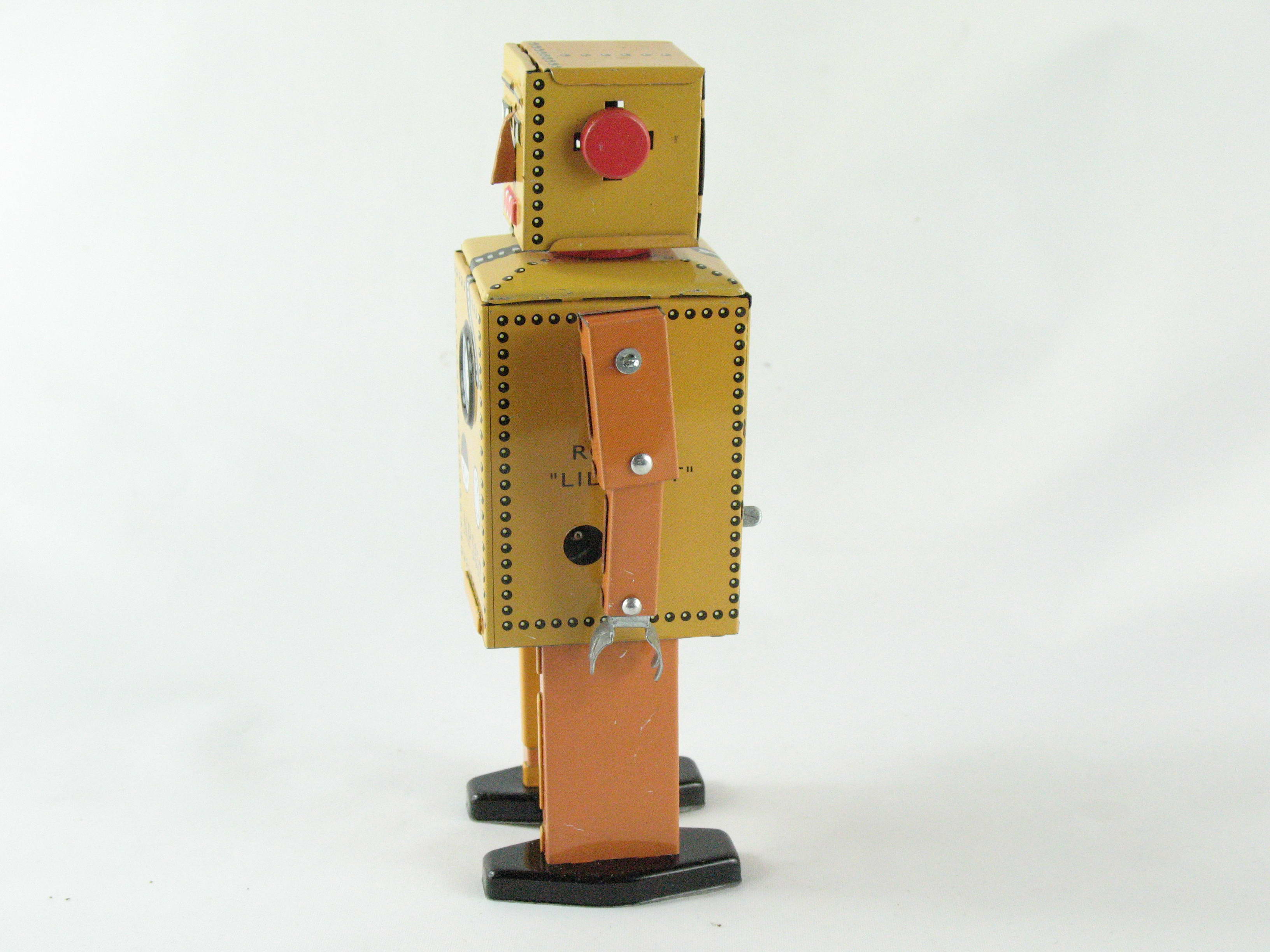 Blechspielzeug - Roboter, 16 cm, Lilliput klein gelb