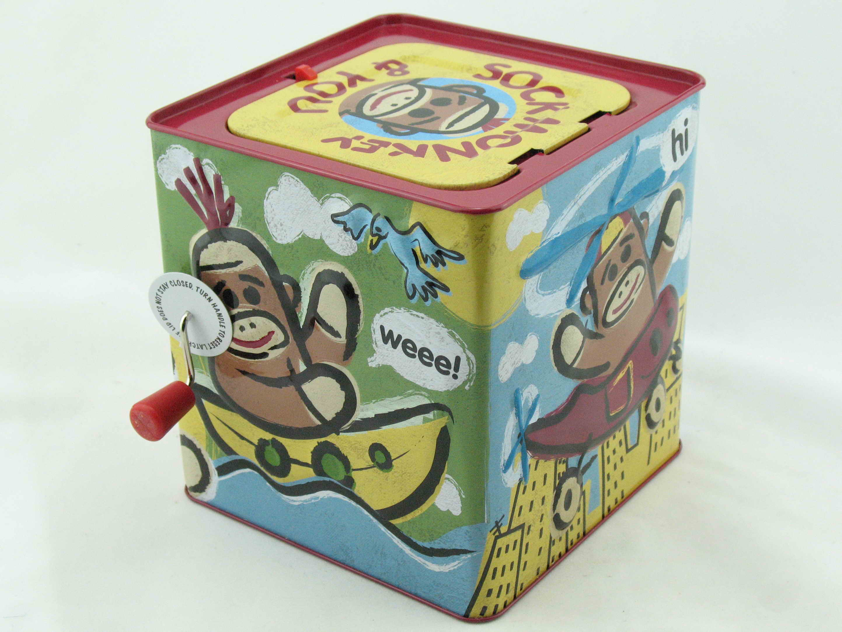 Blechspielzeug - Jack in the Box Socken Affe SMJB