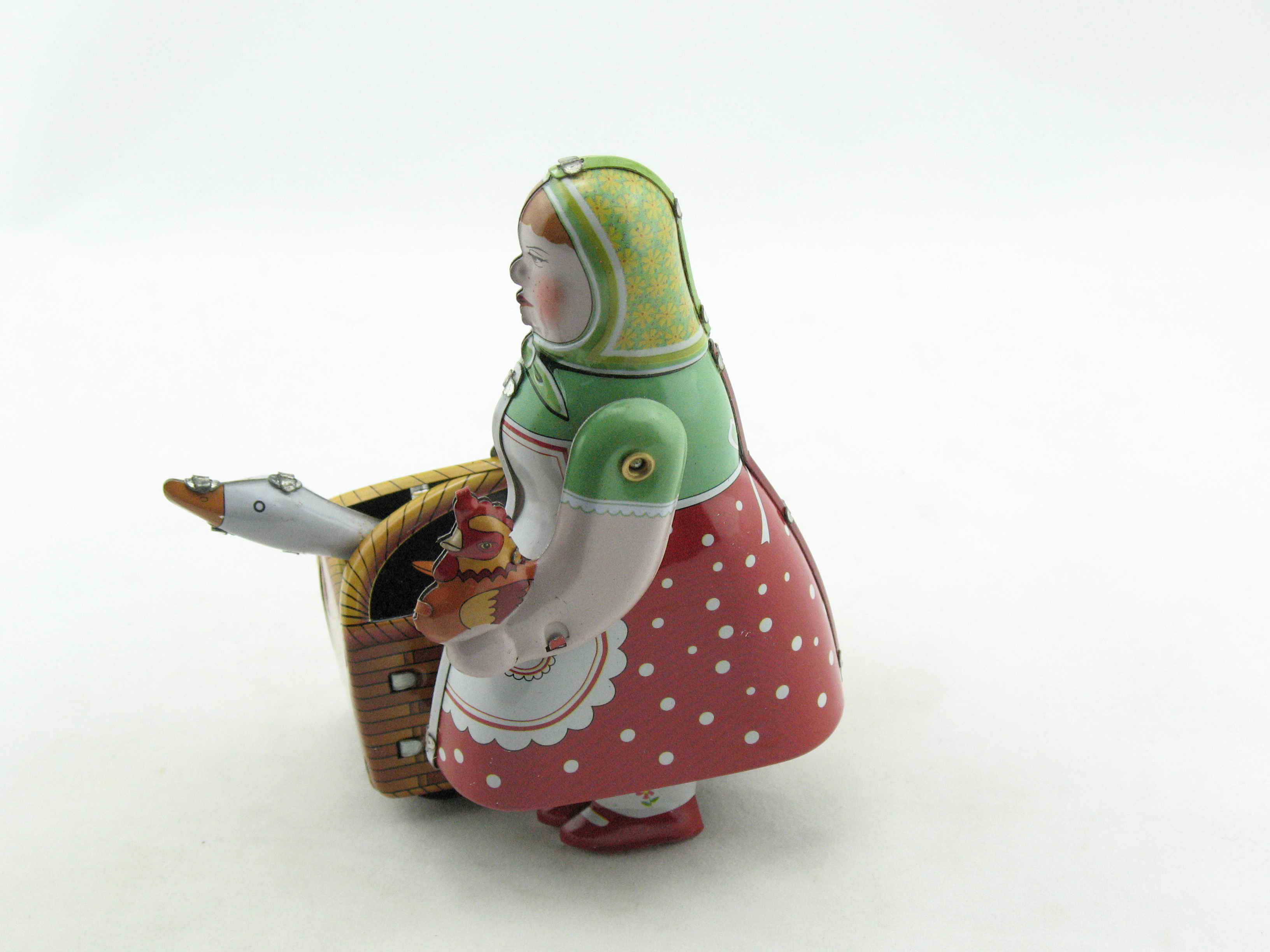 Blechspielzeug - Gänseliesel mit Korb