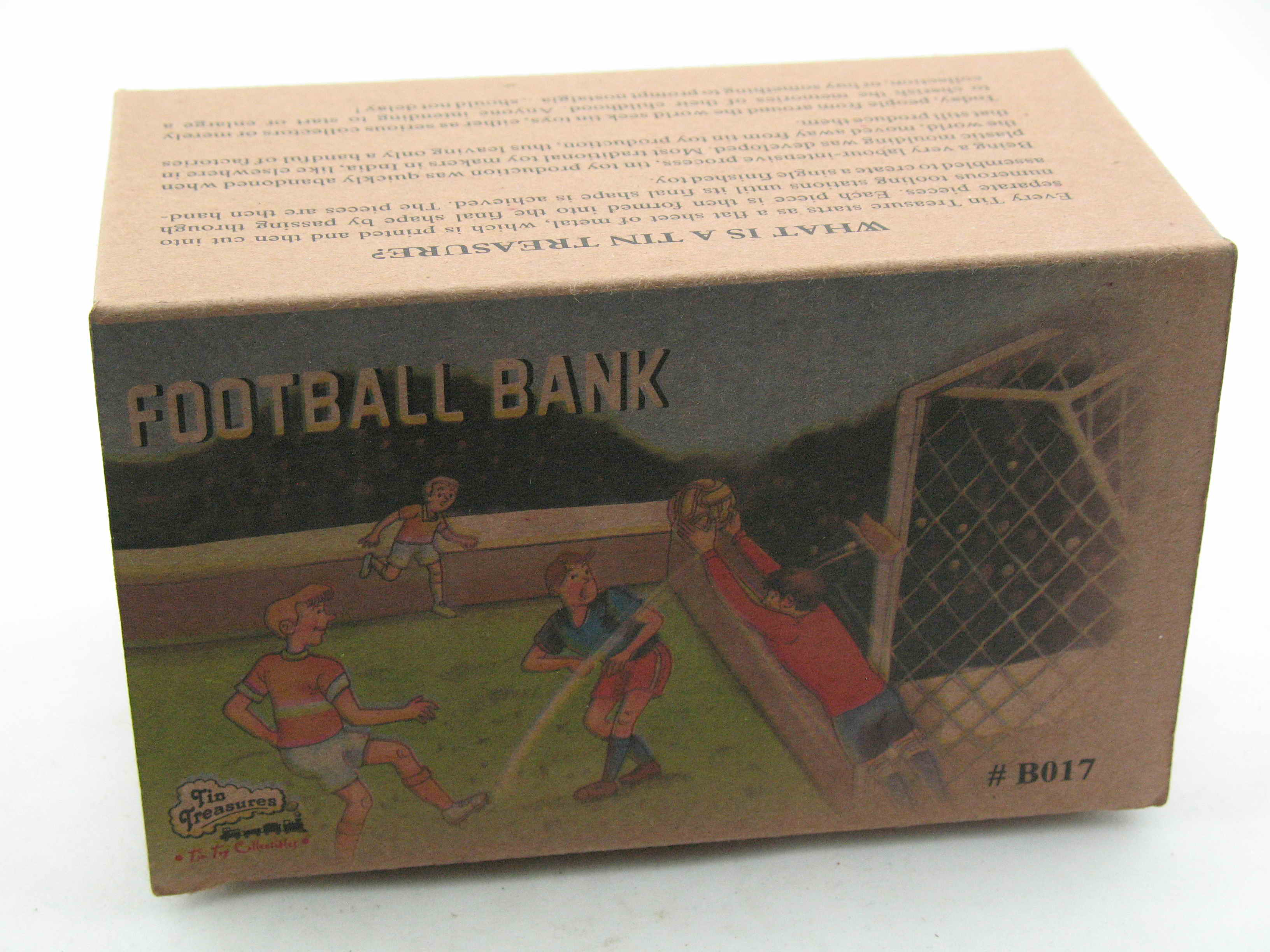 Blechspielzeug - Spardose Fußball, Elfmeter-Schießen