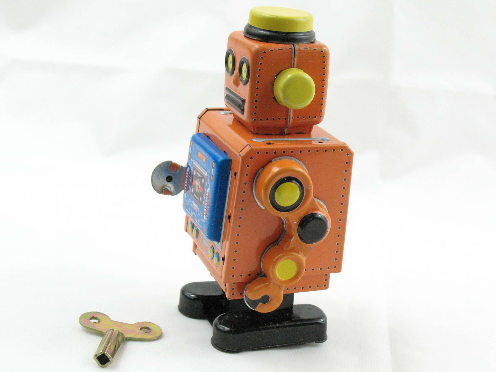 Blechspielzeug - Roboter orange