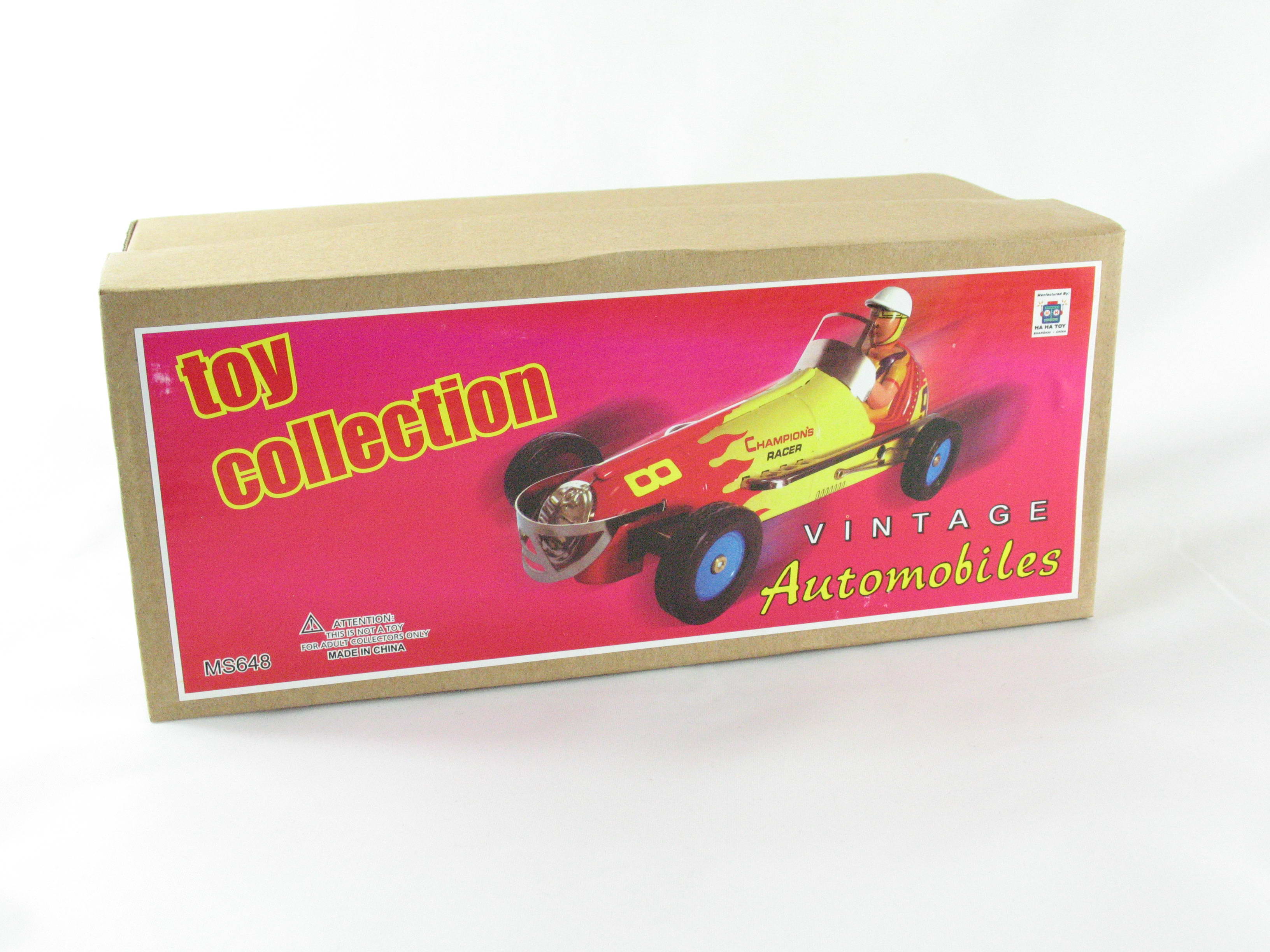 Blechspielzeug - Auto Champion Racer #98, 23cm gelb/rot