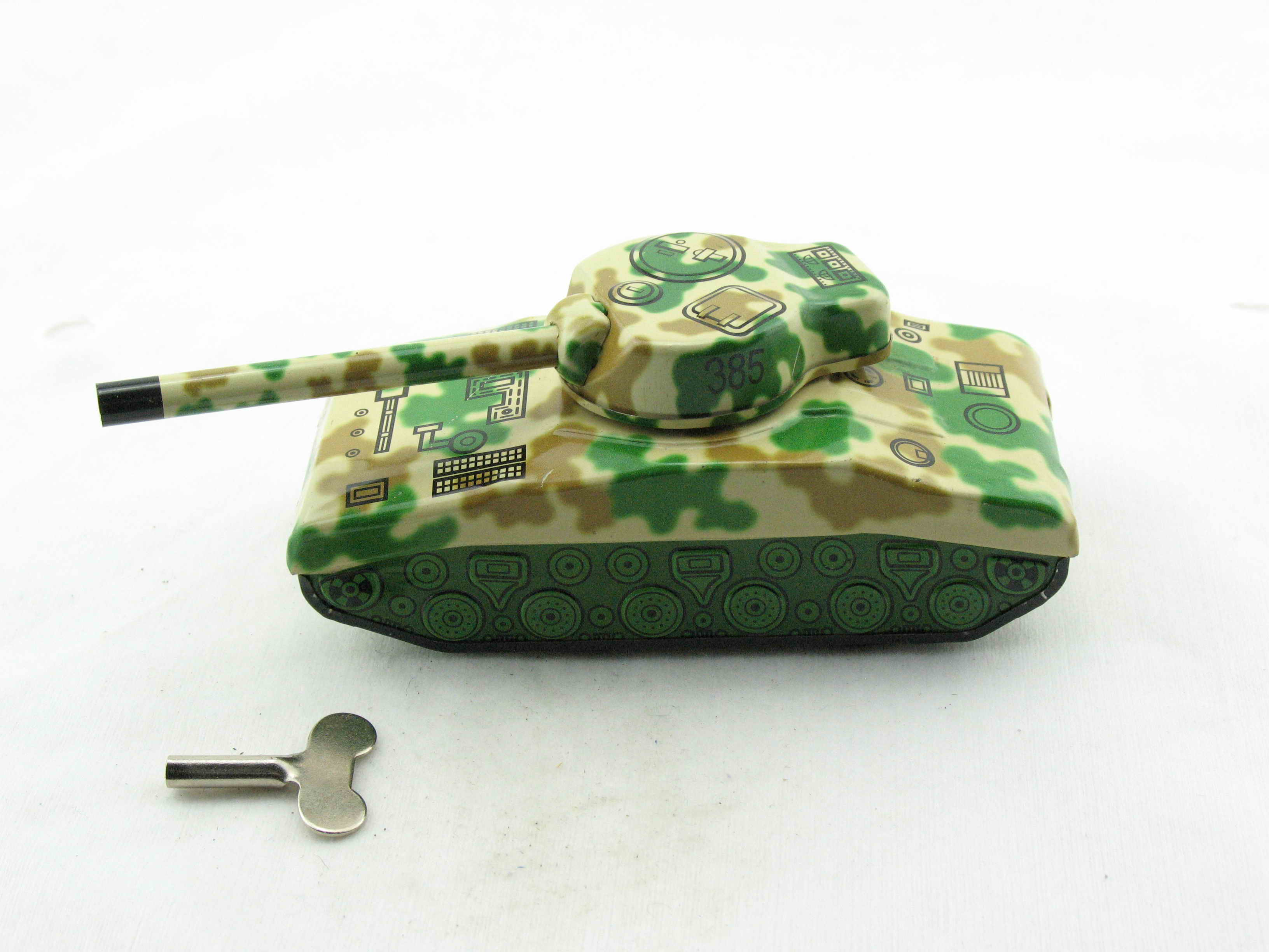 Blechspielzeug - Panzer in Tarnfarbe Sherman Tank