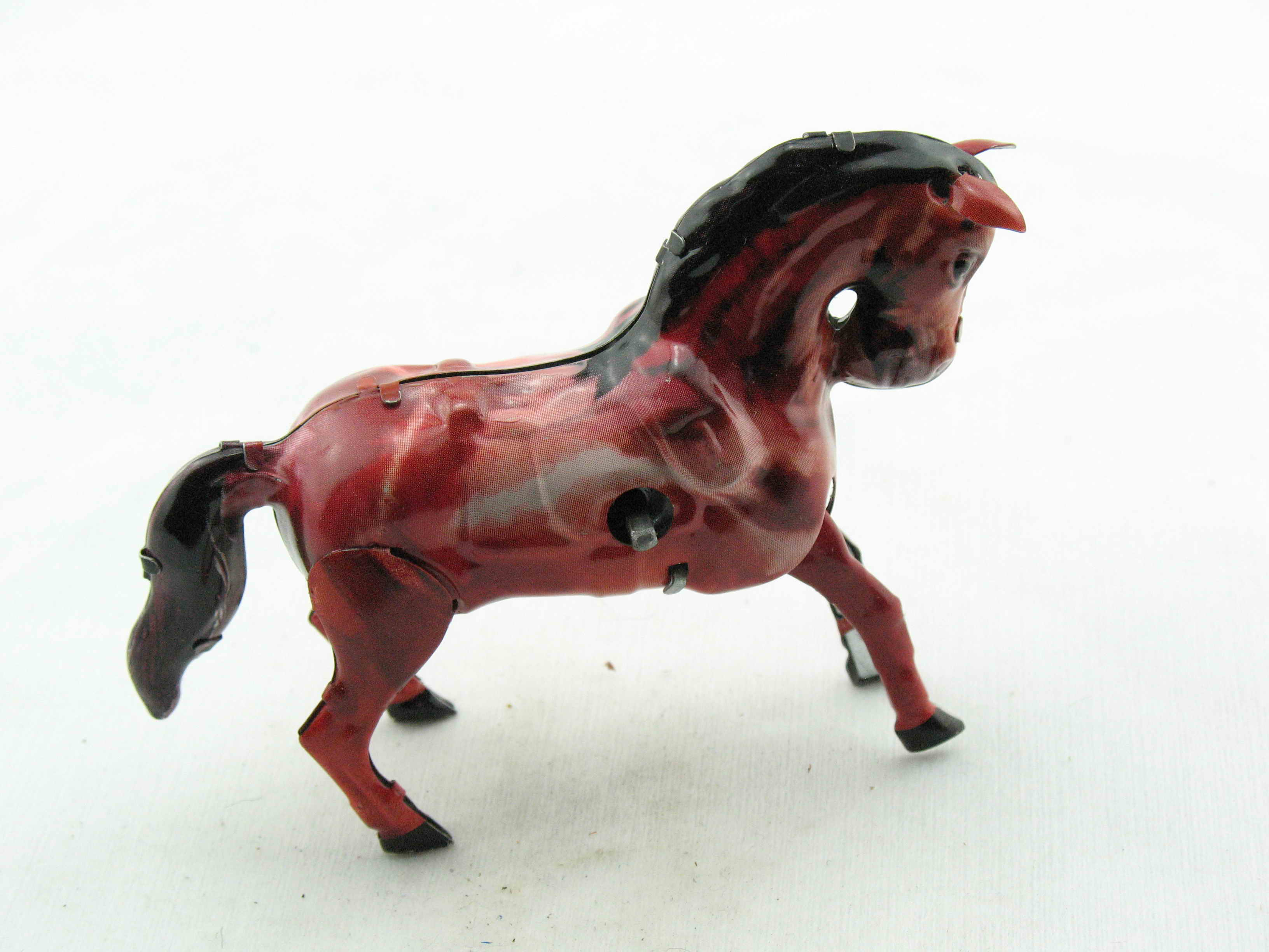 Blechspielzeug - Pferd aus Blech Red Devil