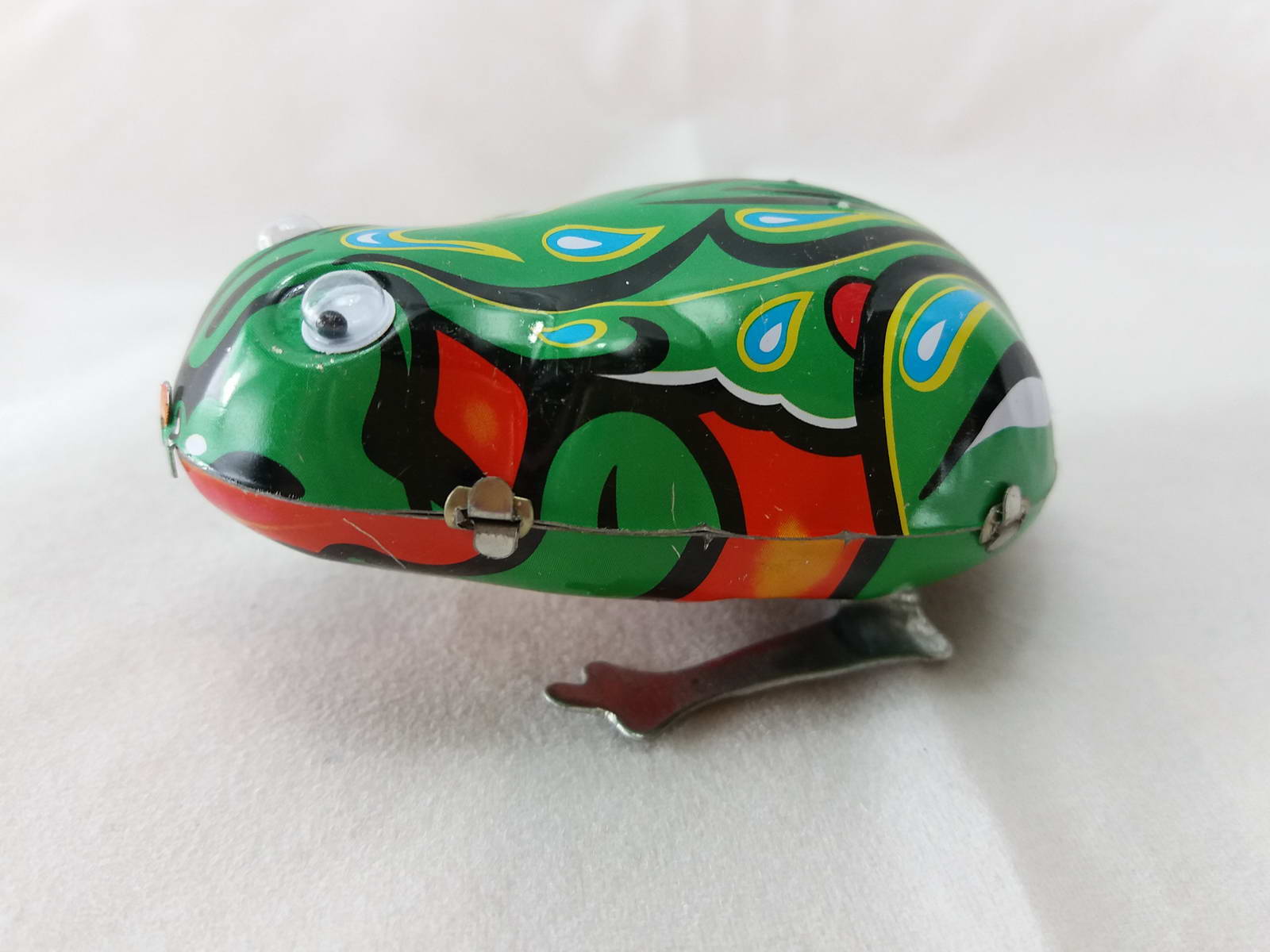 Blechspielzeug - Blechfrosch mit Augen