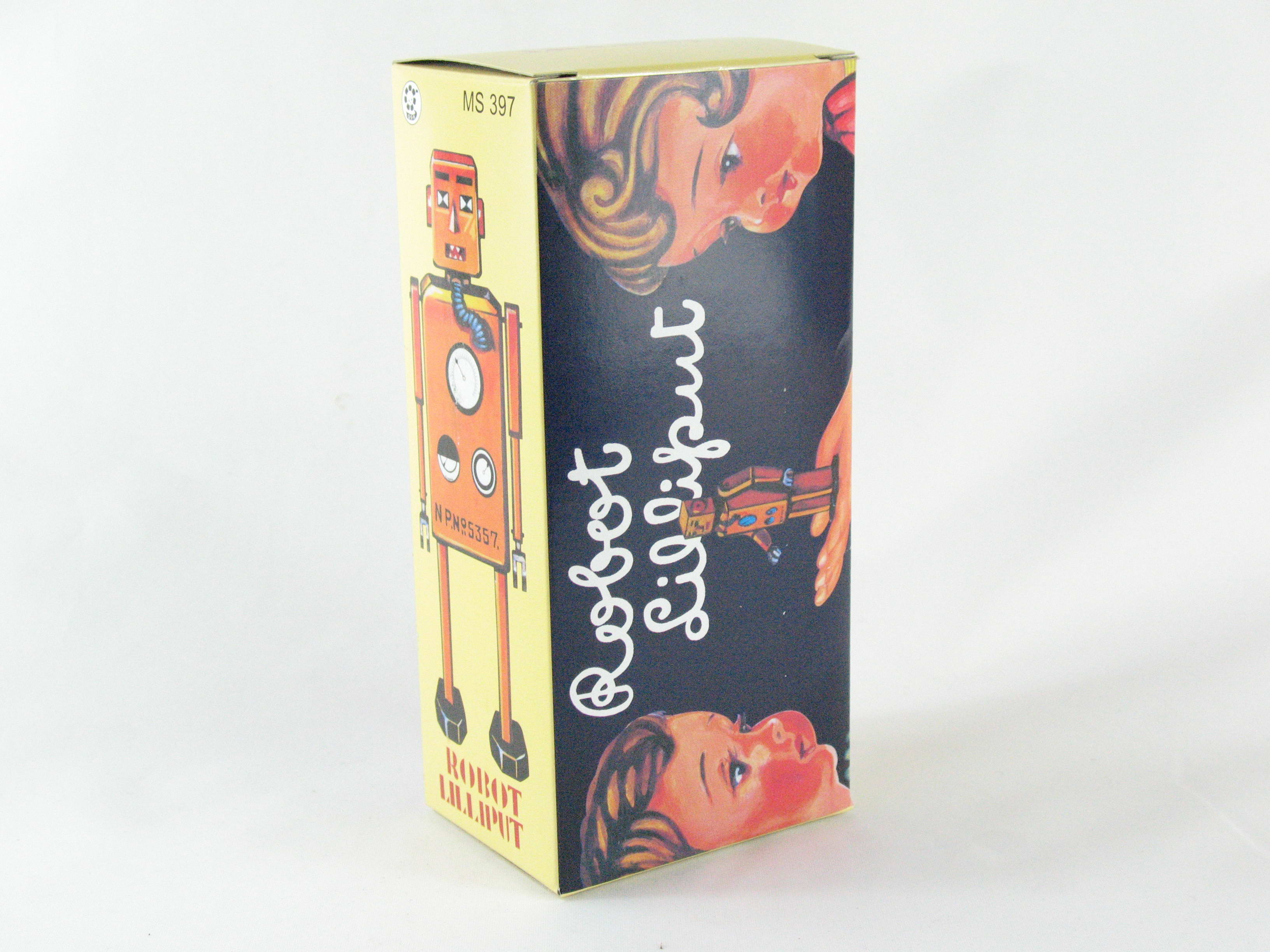 Blechspielzeug - Roboter, 16 cm, Lilliput klein gelb