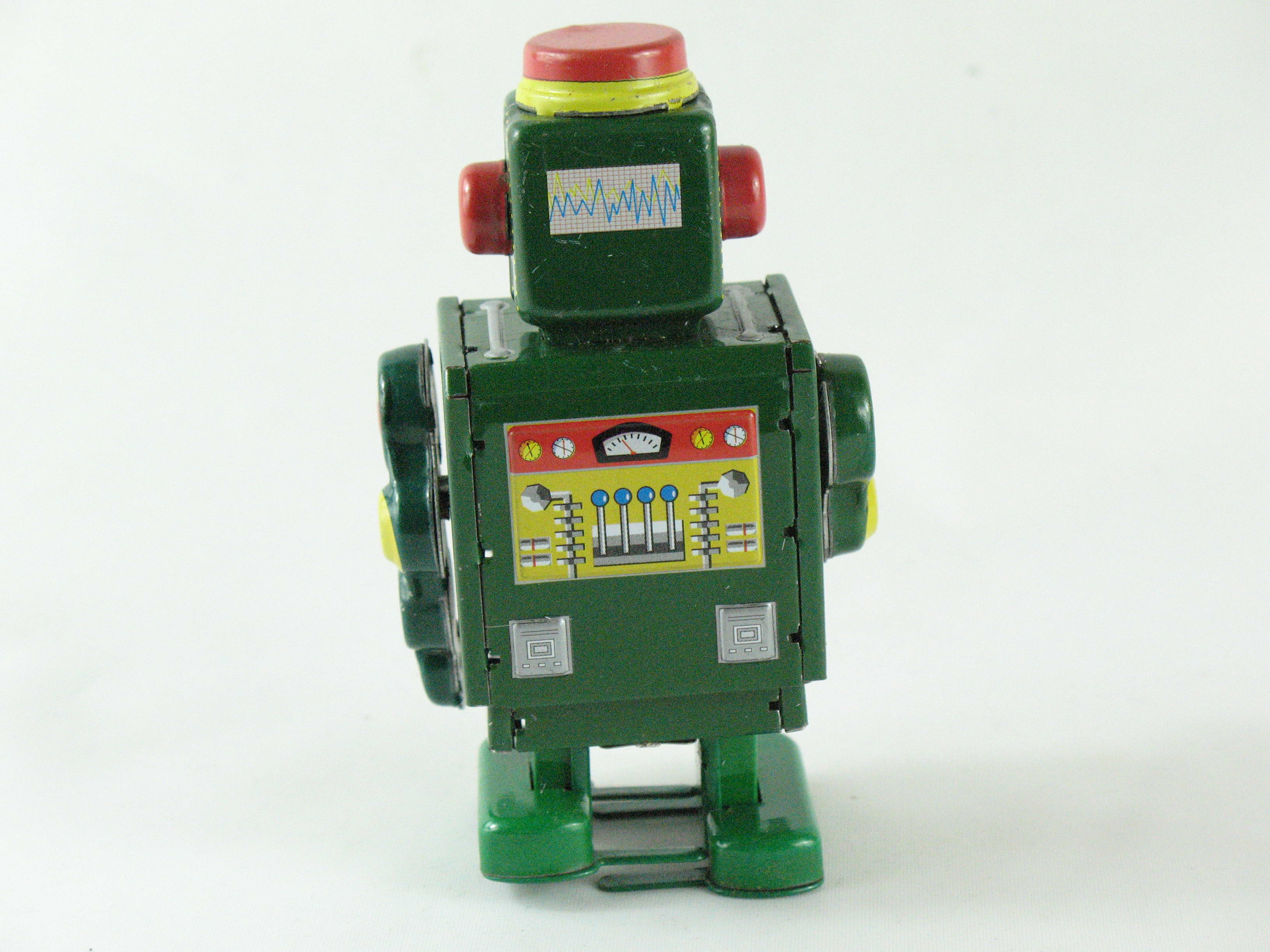 Blechspielzeug - Roboter grün