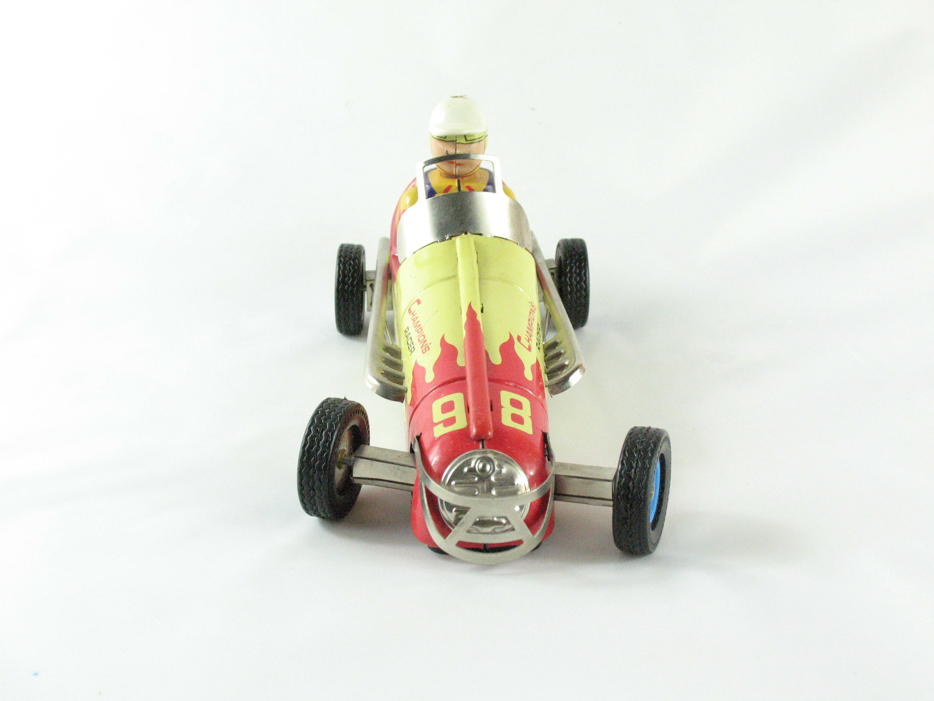 Blechspielzeug - Auto Champion Racer #98, 23cm gelb/rot