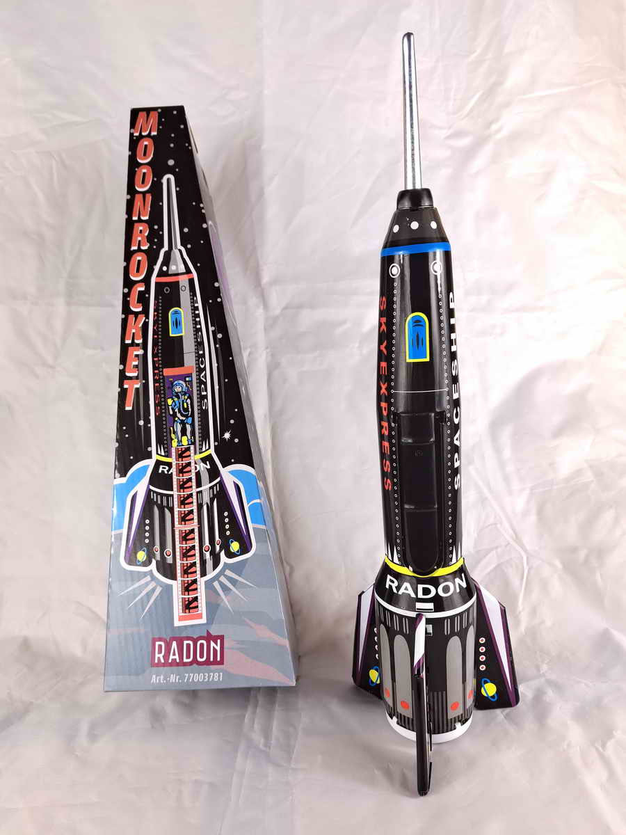 Blechspielzeug - Rakete schwarz 'RADON' von DBS