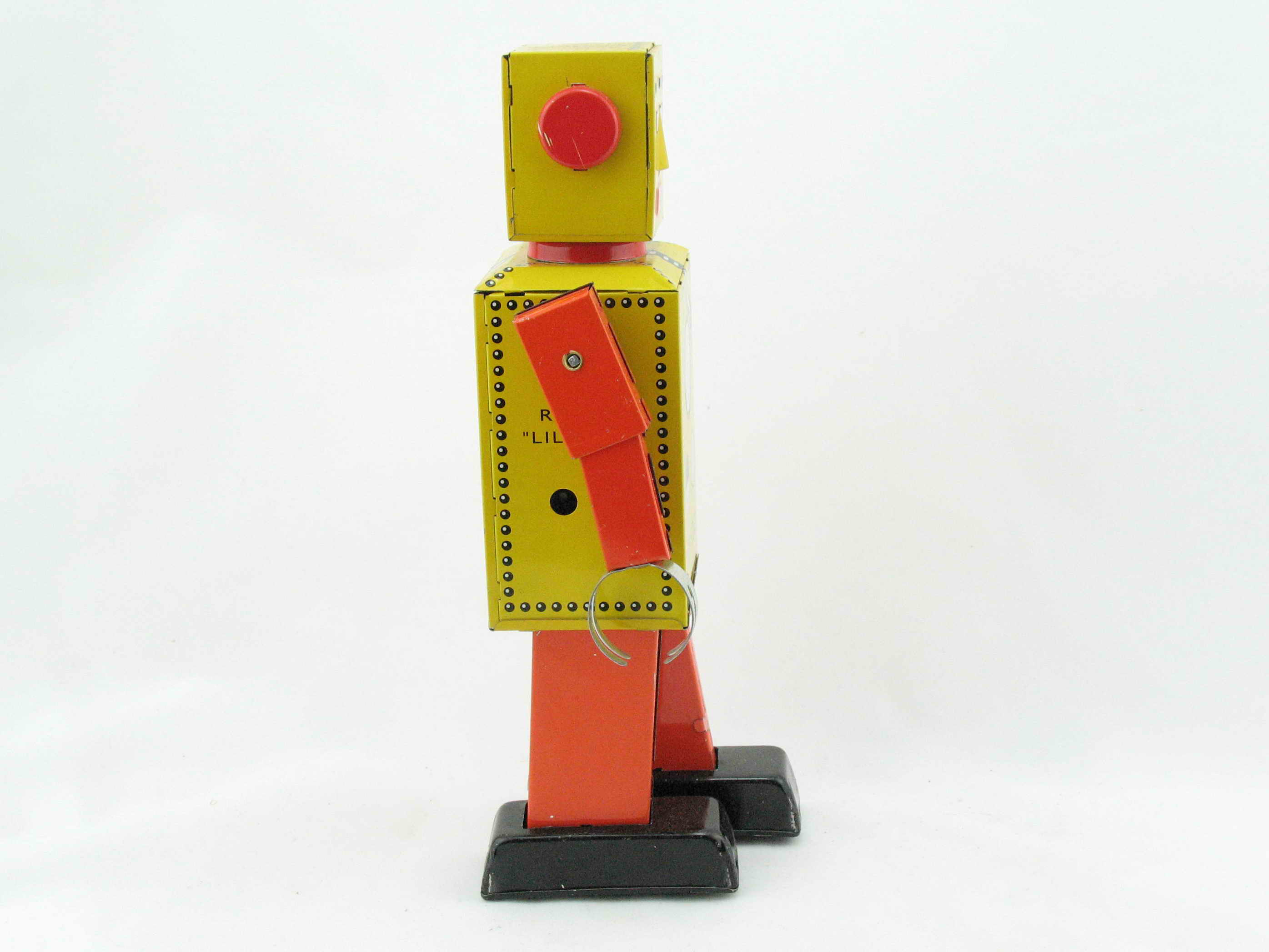 Blechspielzeug - Roboter Lilliput, 22 cm ocker/rot