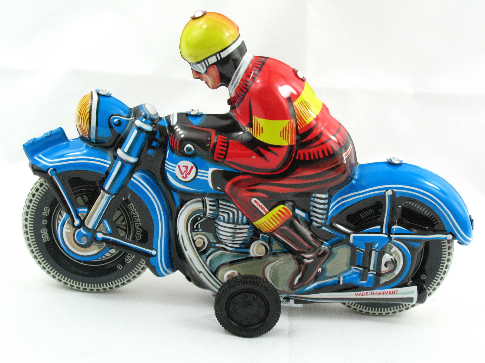 Blechspielzeug - Motorrad blau, made in Germany