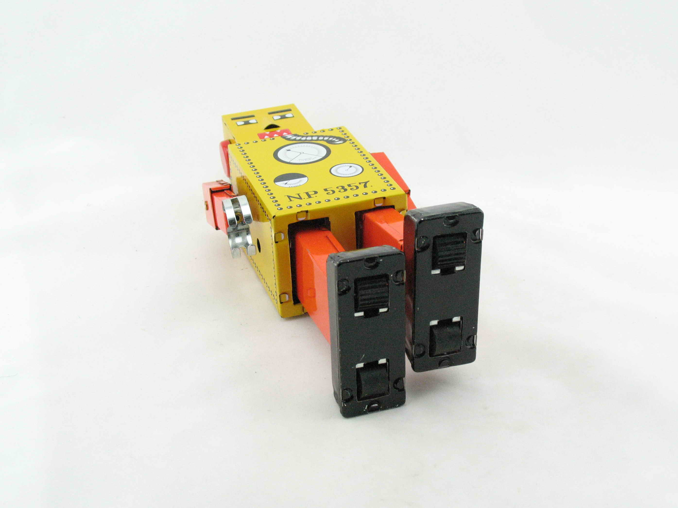 Blechspielzeug - Roboter Lilliput, 22 cm ocker/rot