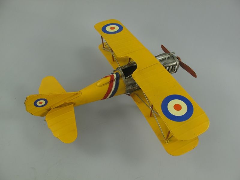 Blechmodell - Doppeldecker Flugzeug De Havilland DH.82 Tiger, 42 cm