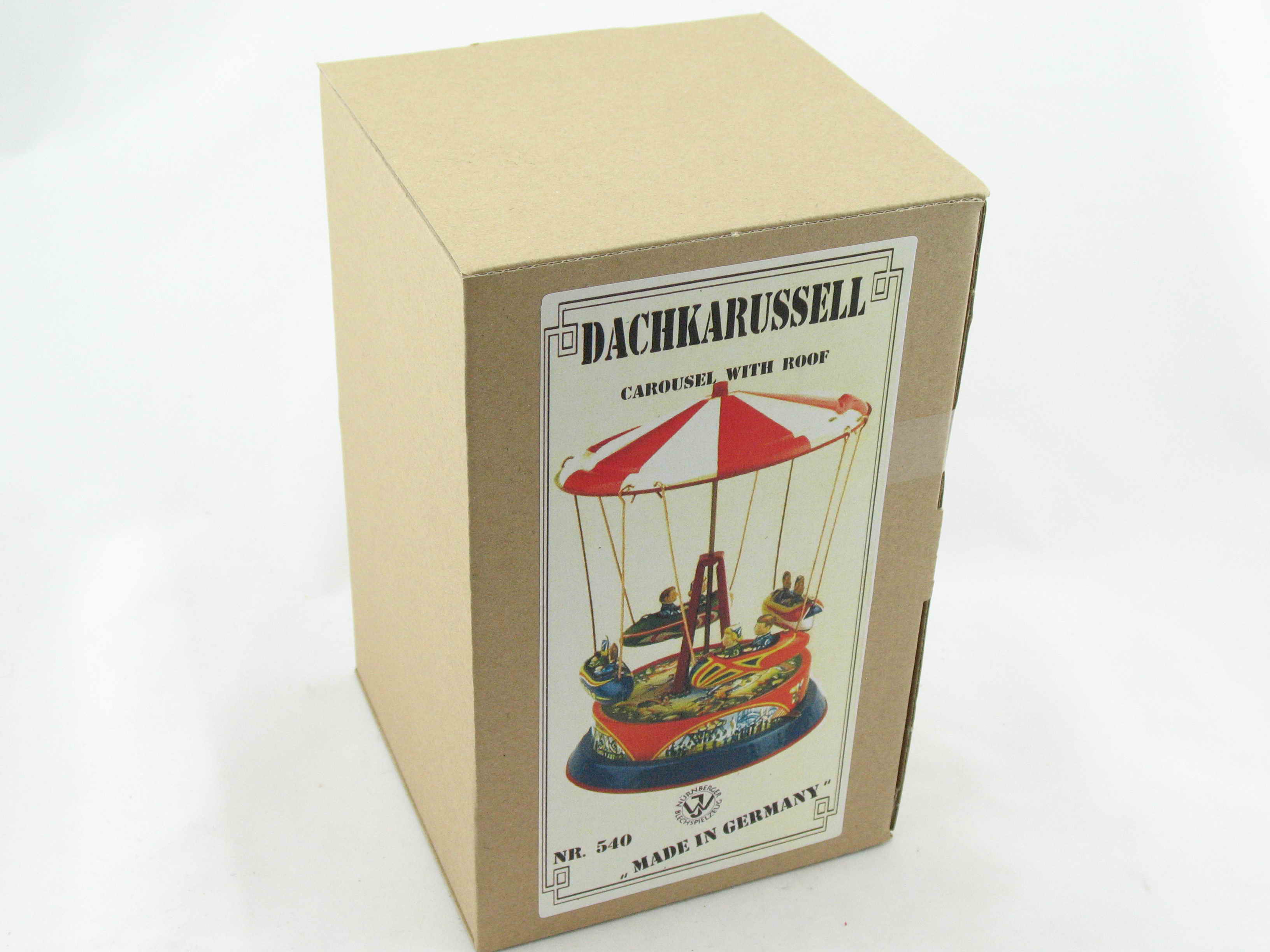 Blechspielzeug - Dachkarussell mit Gondeln, Made in Germany