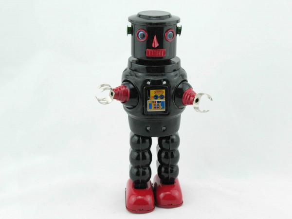 Blechspielzeug - Roby Robot schwarz