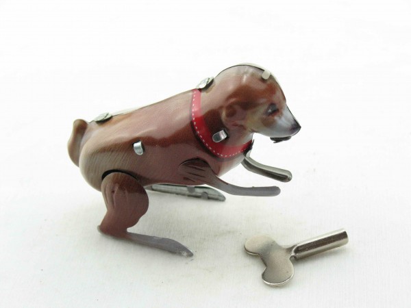 Blechspielzeug - Kleiner hüpfender Hund