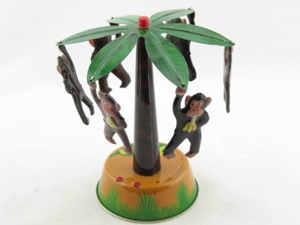 Blechspielzeug - Karussell Palme mit Affen D
