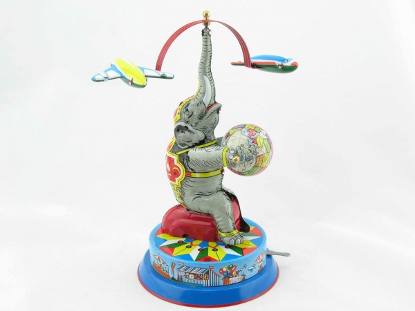 Blechspielzeug - Elefant mit Flugzeugen BRD