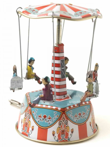 Blechspielzeug - Dachkarussell mit Musikspieluhr: LA VIE EN ROSE