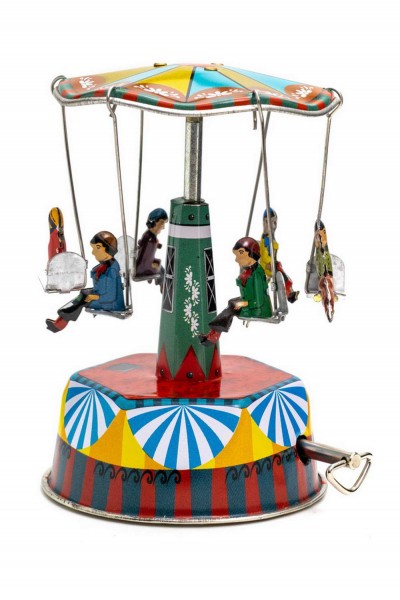 Blechspielzeug - Dachkarussell mit Musikspieluhr: La valse d'Amélie