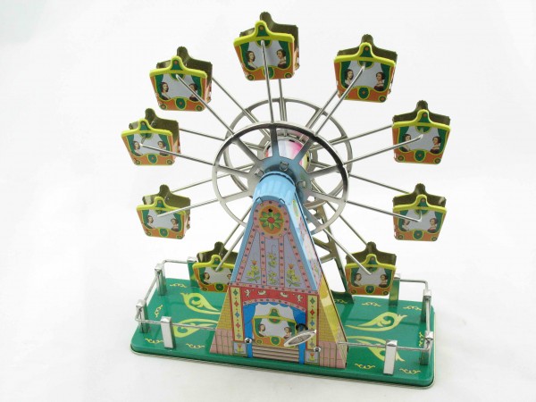 Blechspielzeug - Riesenrad mit Musik grün