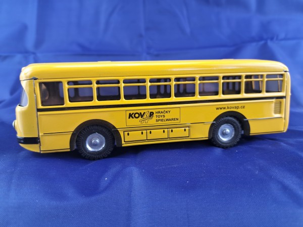 Bus Büssing 1959 Sondermodell gelb 'Kovap Werbung' von KOVAP - Blechspielzeug, CKO-Replica