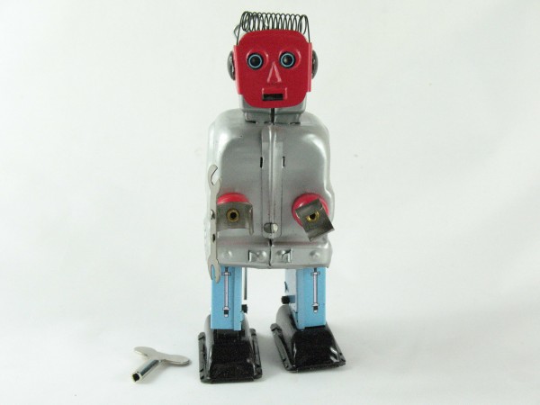 Blechspielzeug - Roboter red Face