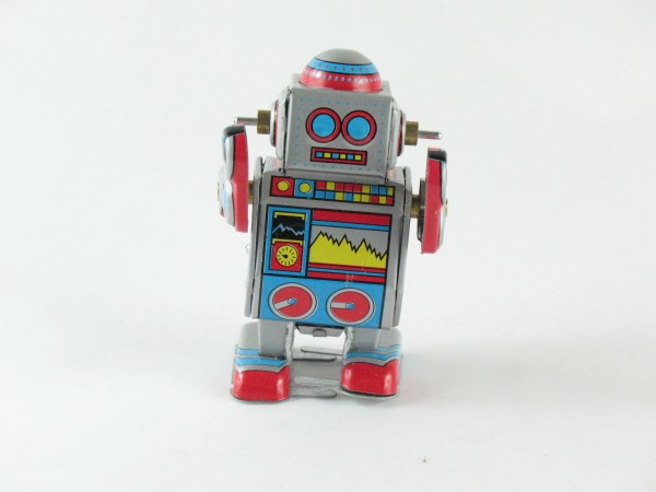 Blechspielzeug - Roboter klein, bunt