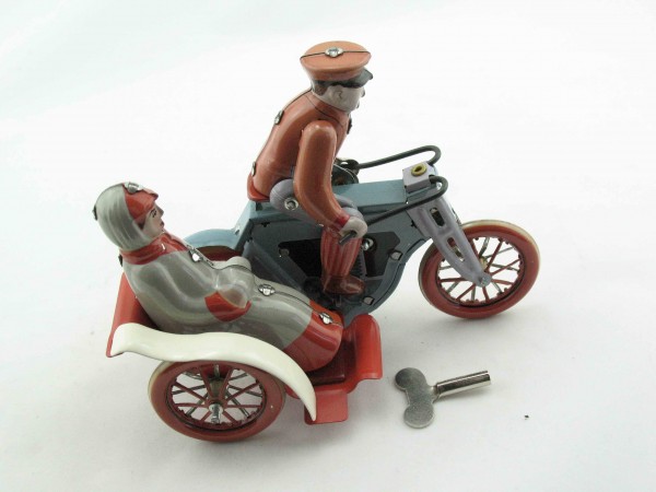 Blechspielzeug - Motorraddroschke