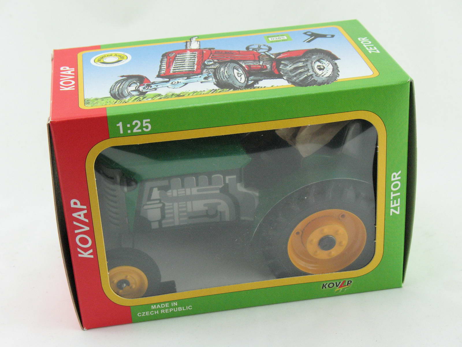 Traktor ZETOR mit Anhänger KOVAP-Neuheit 2019  0392-gruen grün *METALLFELGEN*: 