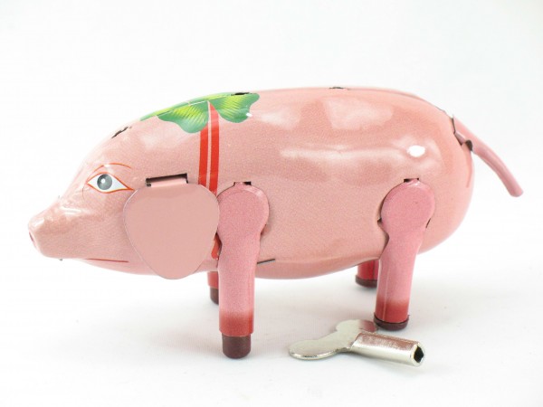 Blechspielzeug - Schwein Bibber